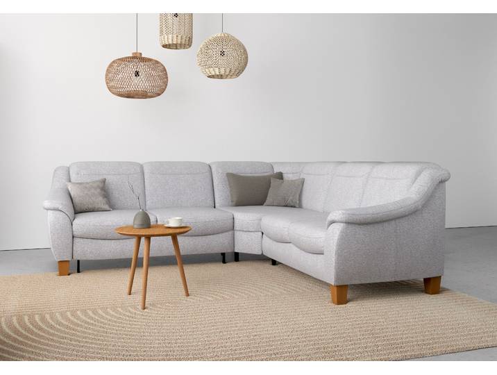 Ecksofa GOODPRODUCT Caldera L-Form , silber, B:270cm T:250cm, 100% Polyester, Sofas, Ecksofa, Federkern, optional Kopfteilverstellung, Schlaffunktion & Bettkasten