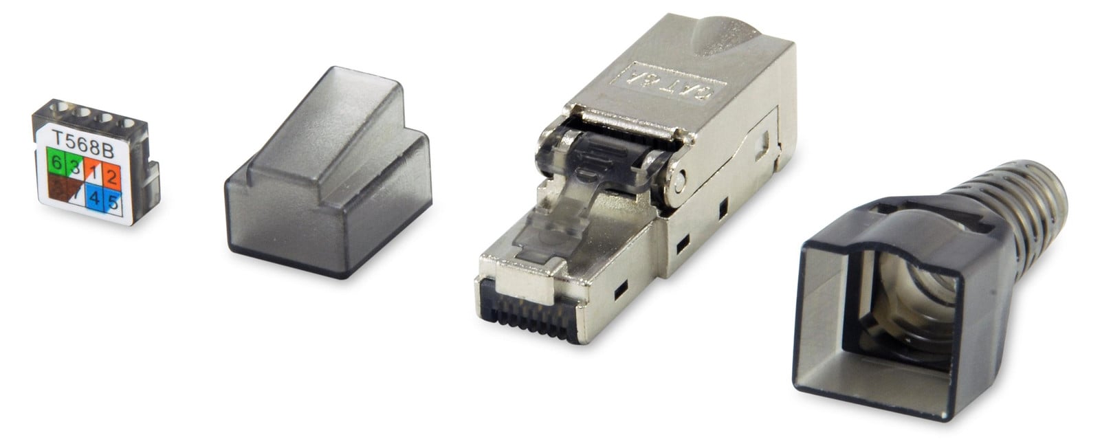 Equip Keystone Jack geschermd Cat.6A RJ45 aansluiting 5er set