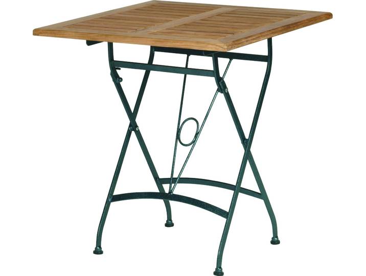 4Seasons Lindau Klapptisch 70x70 cm Eisen/Teak