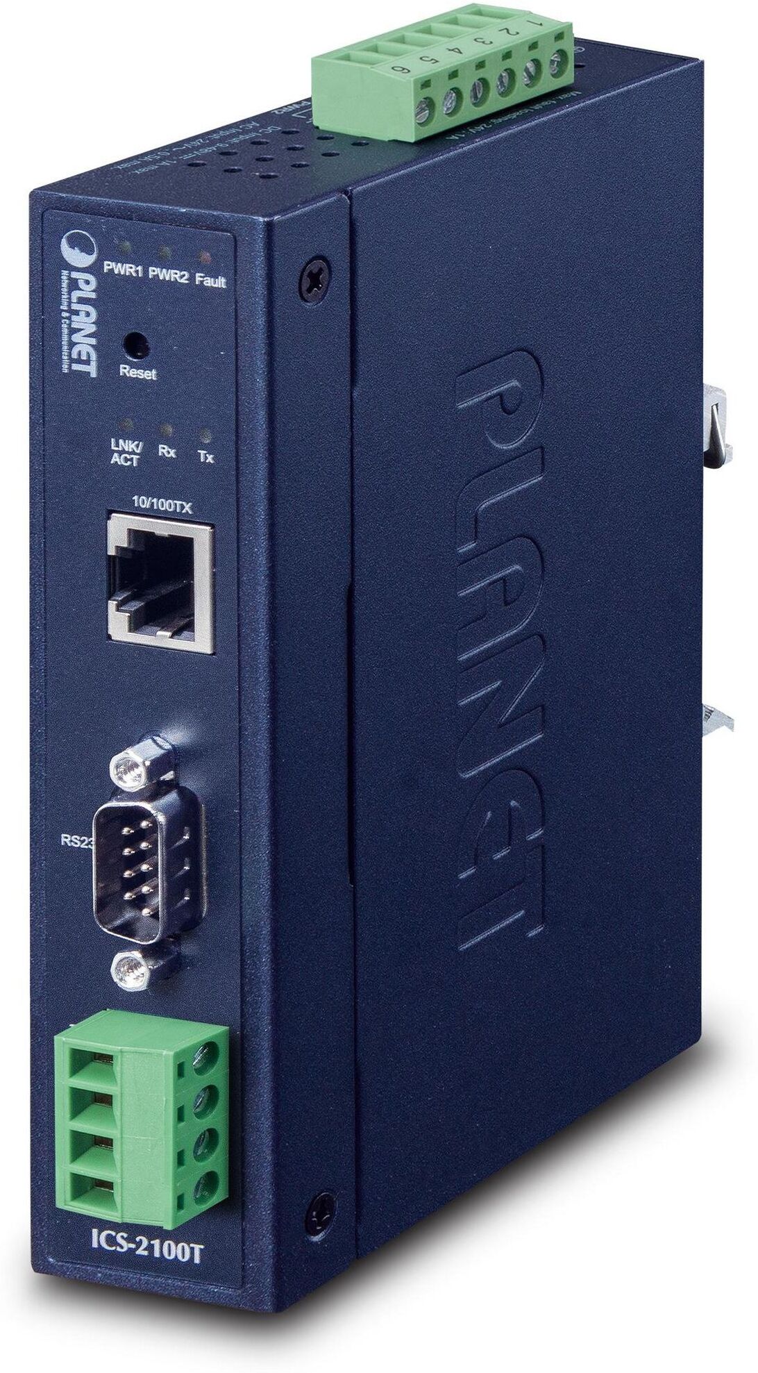 PLANET ICS-2100T IP30 Industrial 1-Port RS232/RS422/RS485 Serial Device Server