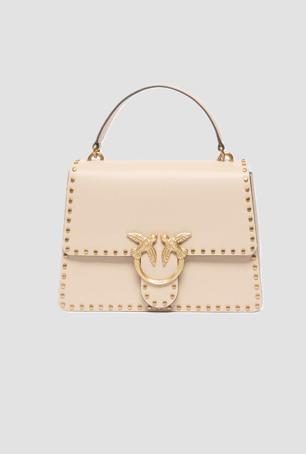 Pinko Handtasche, Modell "Love Bag", mittelgroß, Beige, für Damen