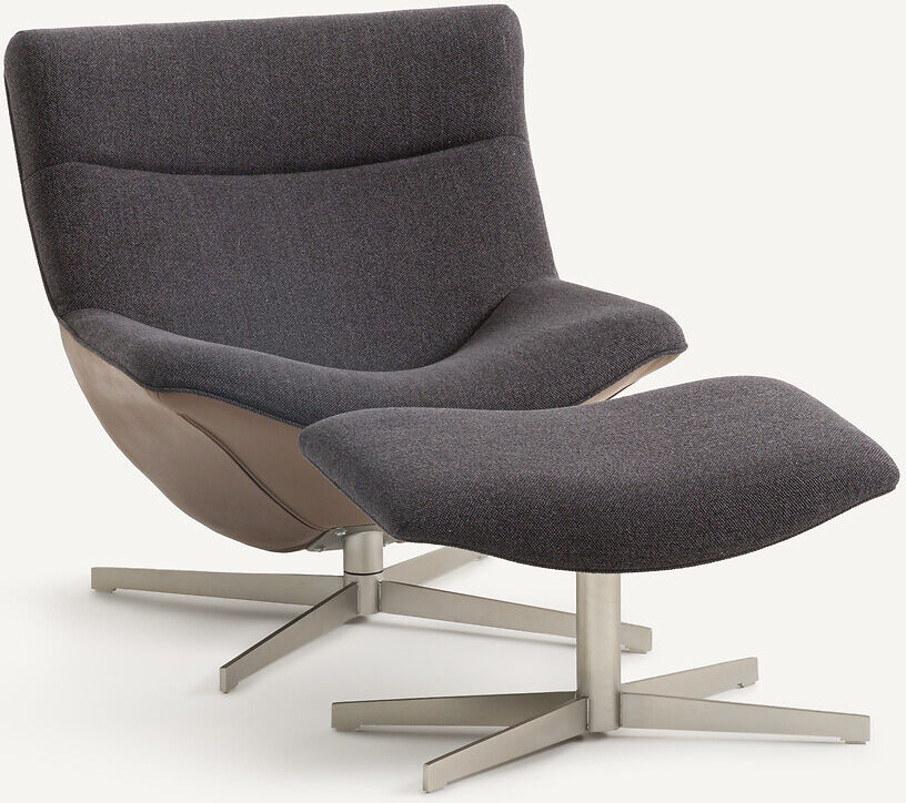 AM.PM Fauteuil relax pivotant et son repose-pieds Wesley