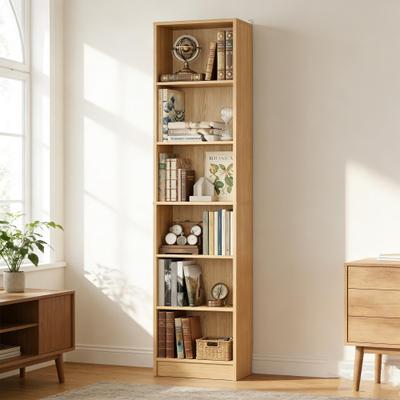 Rackcog "80"" Tall 6-Tier Bookcase With 2 Adjustable Shelves, Modern Open Storage Shelf for Home Office and Bedroom"