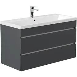 Badmöbel Fellini 100 SoftClose eiche gold mit grifflosen Schubladen