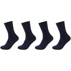 4er Pack camano Super Soft Rib Diabetiker Crew Socken 5999 - navy 35-38