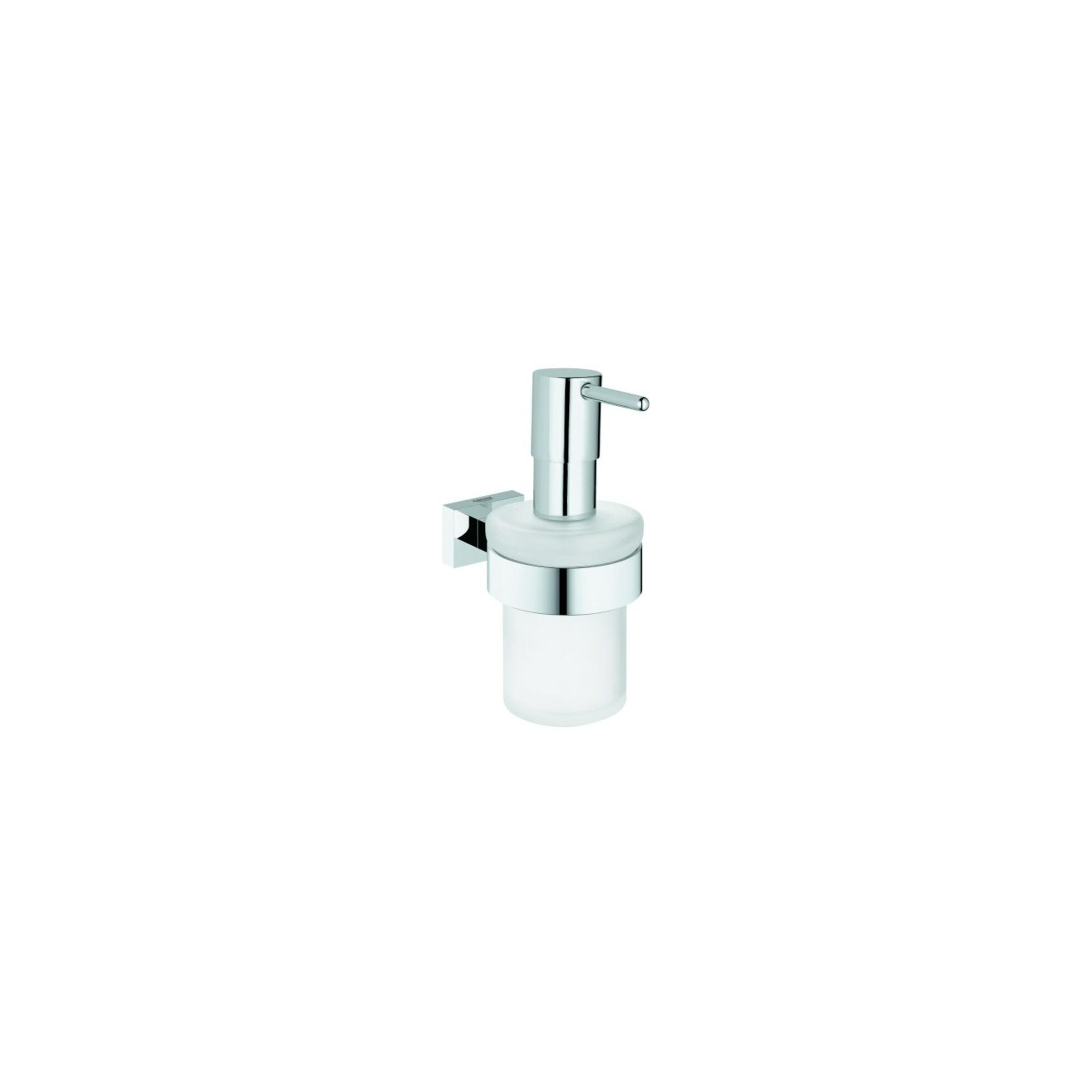 Grohe Seifenspender Essentials Cube 160ml, mit Halter, chrom (40756001)