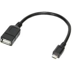 LogiLink Adapter Digital Daten Kabel 0,2 m Schwarz Mini-USB Typ A W 5-polig Micro-USB B M 20 cm