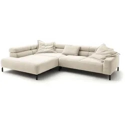ECKSOFA DELIA Cremeweiß Cord