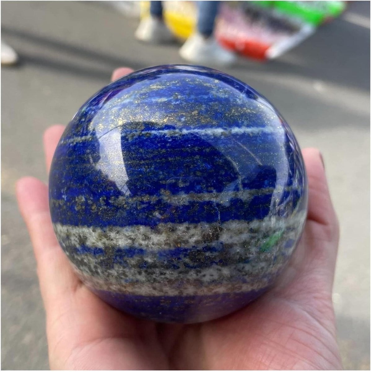 Lapis Lazuli Kwarts Bal Kristal Blauw - 70-80 mm