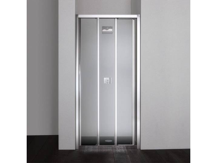 Kiamami Valentina - Porte De Douche En Niche Star 80 Cm Trois Portes Transparentes-fermeture Coulissante