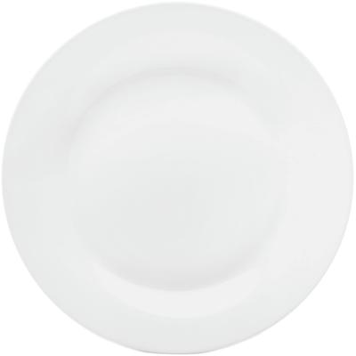Dessertteller VAN WELL "Teller Set, Trend", weiß, B:20cm H:2,3cm L:20cm Ø:20cm, Porzellan, Speiseteller, spülmaschinenfest und mikrowellengeeignet, Porzellan, Ø 20 cm
