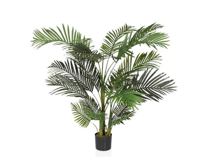 hjh OFFICE Kunstpalme 150cm Areca II Künstliche Palme groß, Goldfruchtpalme, Kunstpflanze für Büro Wohnzimmer Schlafzimmer