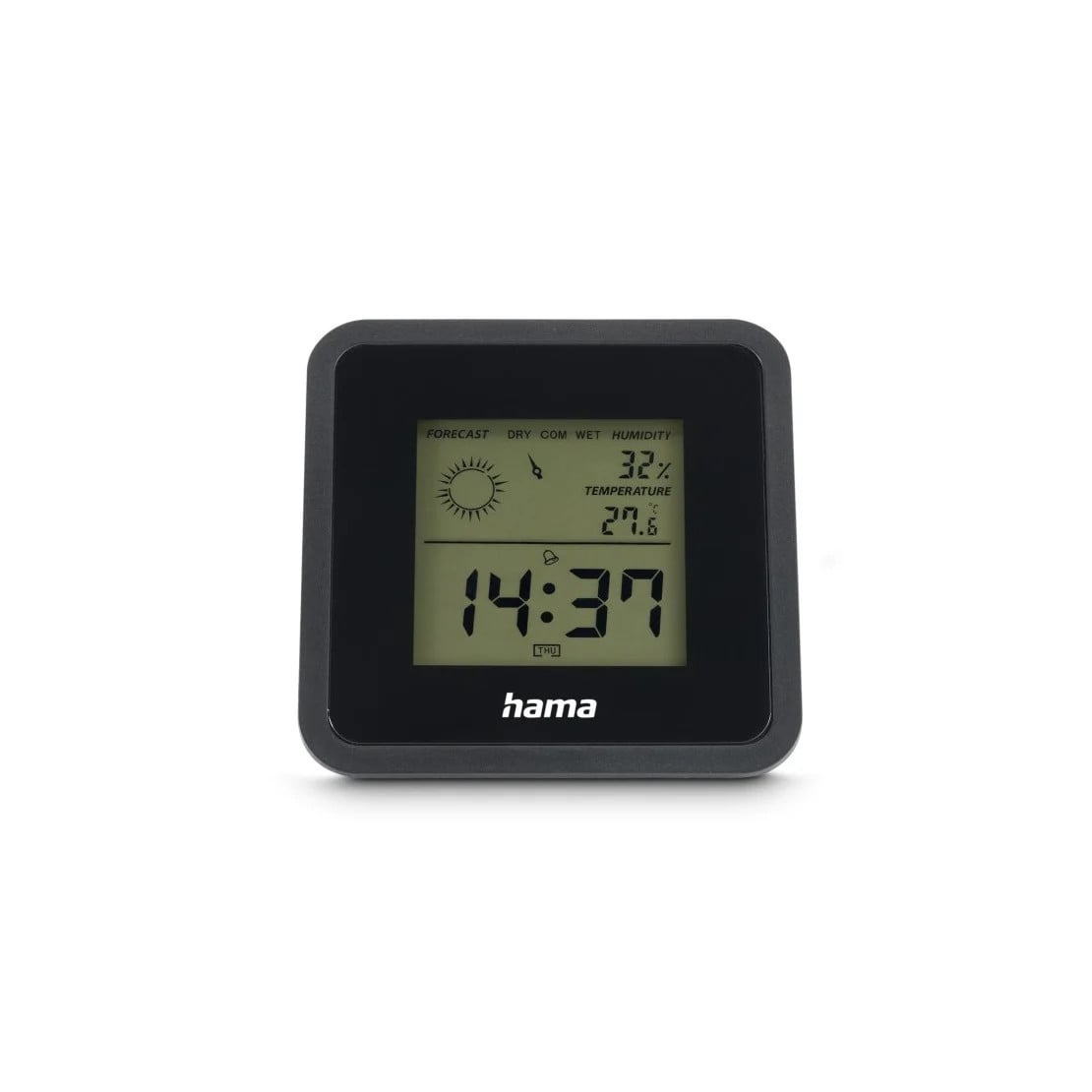 Hama Borneo Weerstation met Thermometer - Zwart