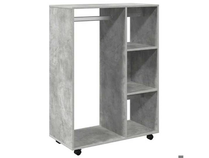 Les Sodes Garde-robe de chambre(1pc）- 10 kg par étagère - pour Dressing - Gris béton 80x40x110 cm - bois d'ingénierie 6179