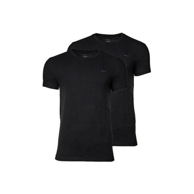 T-Shirt GANT "T-Shirt C-NECK T-SHIRT 2-PACK 2er Pack", Herren, Gr. XXL, schwarz, Obermaterial: 100% Baumwolle CO., Shirts T-Shirt