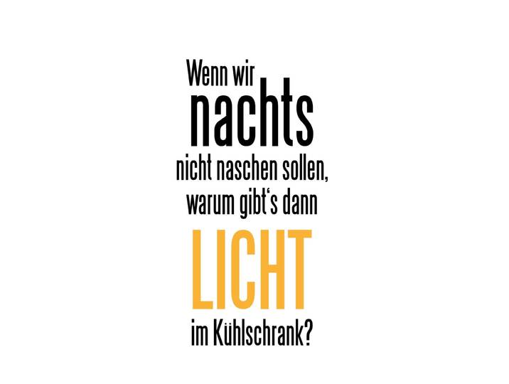 Wanddekoobjekt QUEENCE Naschen und Licht im Kühlschrank , schwarz (schwarz, gelb), B:20cm H:30cm T:0,1cm, Stahl, Wanddekoobjekte, Wanddekoobjekt, Stahlschild, Blechschild, Spruch, Witzig, Wanddeko, retro, 20x30cm