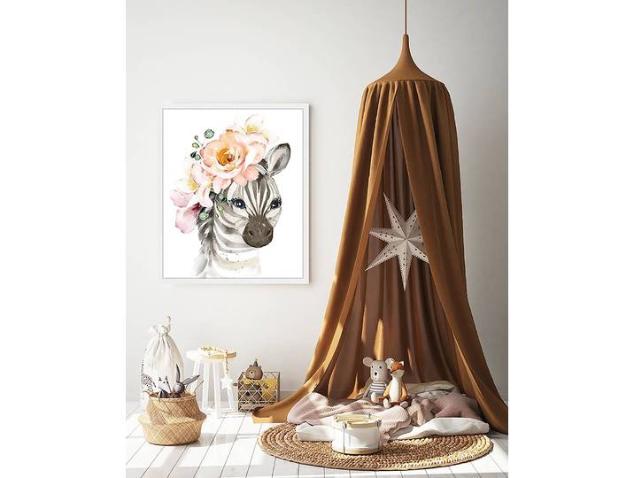 Tableau déco Zebra Baby Collection 53 x 63cm Multicolore