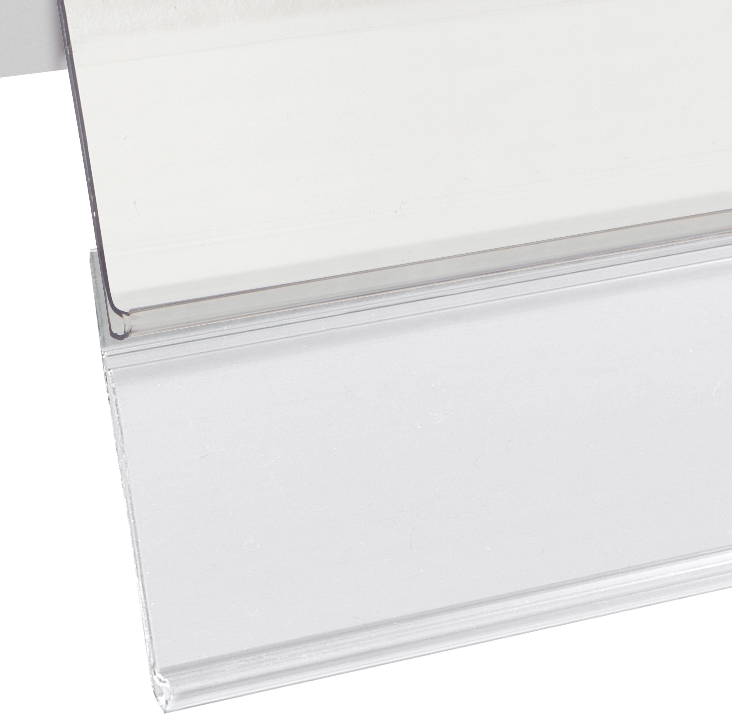 SPRINTIS Réglette porte-étiquette DBD, adhésive, pour un double étiquetage des prix blanc, PVC