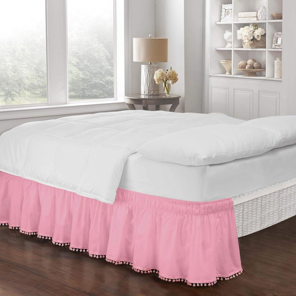 Bedrok met ruche voor Queen/King - Roze
