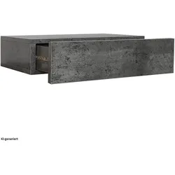 HTI-Living, Regal, Wandregal mit Schublade 40 cm Betonoptik (40 x 10 x 23.50 cm)