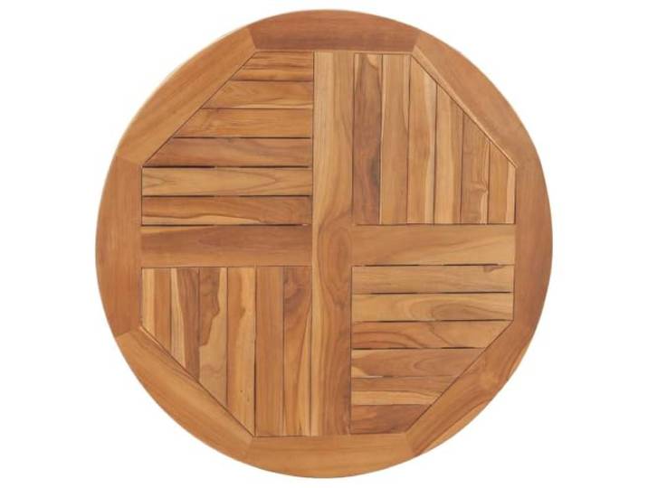 KTHLBRH Runde Tischplatte Teak massiv 80 cm 2,5 cm 4-Wege-Latten, fein geschliffen, geeignet für den Außenbereich, leicht zu reinigen