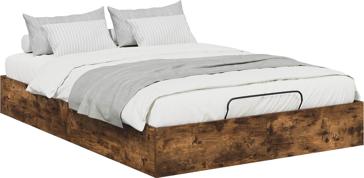 Ottoman Bettgestell Geräucherte Eiche 193 x 135 x 25 cm