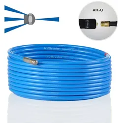 Kränzle 41058F Rohrreinigungsschlauch 15 m Düse KNF 055, Schraubgewinde M22x1,5