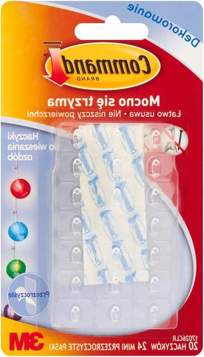 Command Mini Haken Transparant - 24 Stuks - Decoratie Ophangen Zonder Boren
