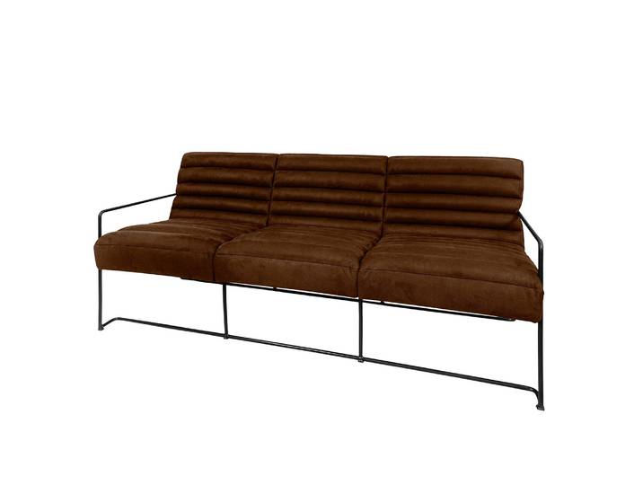 Sofa II 3-Sitzer Braun/Schokolade/ Braun Webstoff 181 x 81 x 78cm Industrial