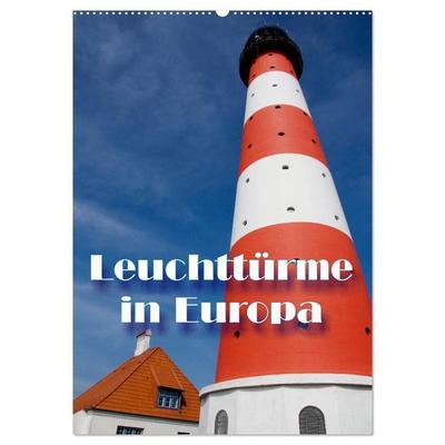 Leuchttürme in Europa (Wandkalender 2027 DIN A2 hoch), CALVENDO Monatskalender