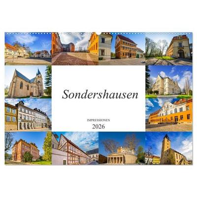 Sondershausen Impressionen (Wandkalender 2026 DIN A2 quer), CALVENDO Monatskalender