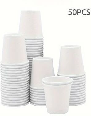 The Handy Homestead Mini Disposable Paper Tasting Cups For Coffee Juice Candy 50pcs