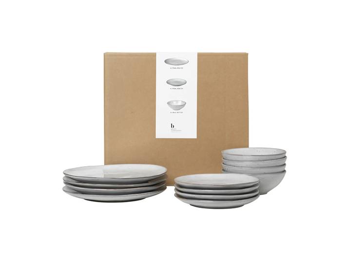 Broste Copenhagen Set de vaisselle Nordic Sand 12 pièces