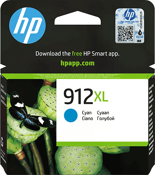 Cartucho de tinta - HP 912 XL, Cian, 3YL81AE