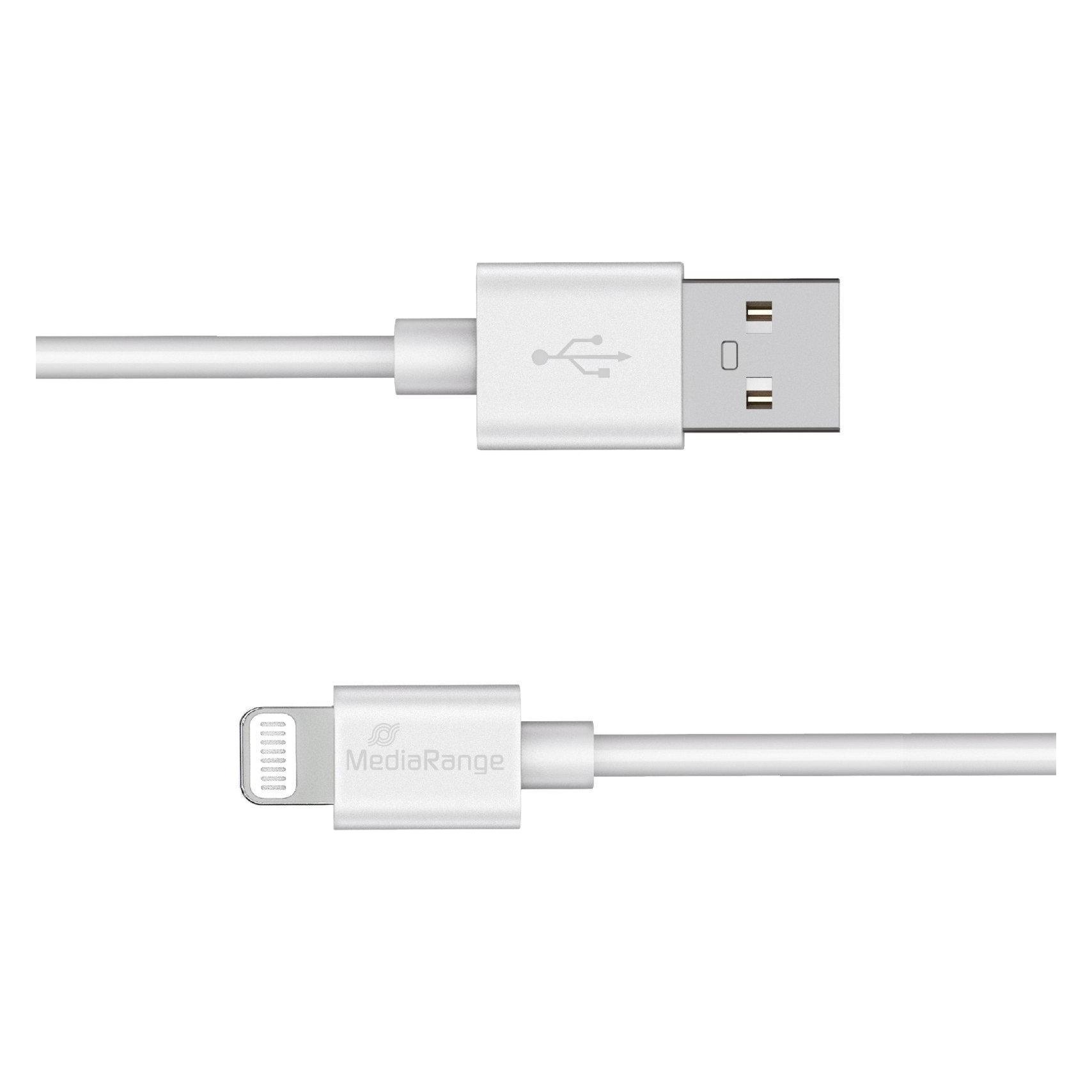 MediaRange MRCS178 Lightning-Kabel 1 m Weiss (1 m, USB 2.0) (MRCS178)