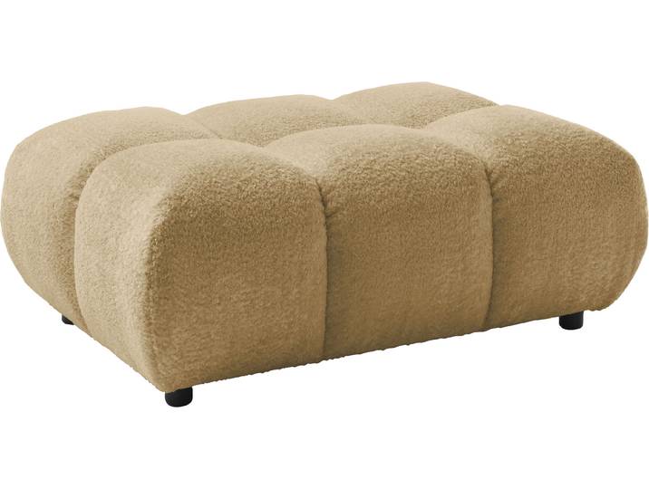 Polsterhocker HOME AFFAIRE Cozy Bubble, mit eleganter Steppung, weich gepolstert, 108x73 cm , beige (butter), B:108cm H:41cm T:73cm, 100% Polyester, Hocker, Polsterhocker, passend zum Sofa und dem drehbaren Sessel der Graceland-Serie
