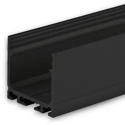 ISOLED LED Aufbauprofil SURF24, Aluminium, 200cm, Schwarz RAL 9005 ISO-113193