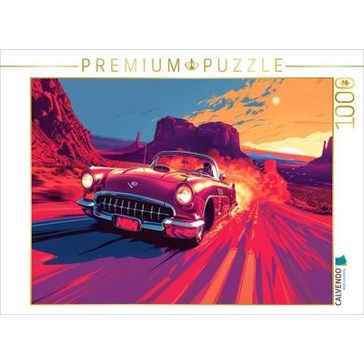 CALVENDO Puzzle Eine Hommage an die Vergangenheit - Route 66 | 1000 Teile Lege-Größe 64x48cm Foto-Puzzle für glückliche Stunden