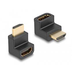 Delock HDMI Adapter HDMI-A Buchse, HDMI-A Stecker 0 mm Schwarz 66458 8K UHD, vergoldete Steckkontakte HDMI-Kabel