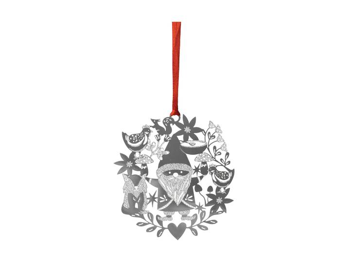 Pluto Design Fox & Santa kersthanger Zilverkleurig
