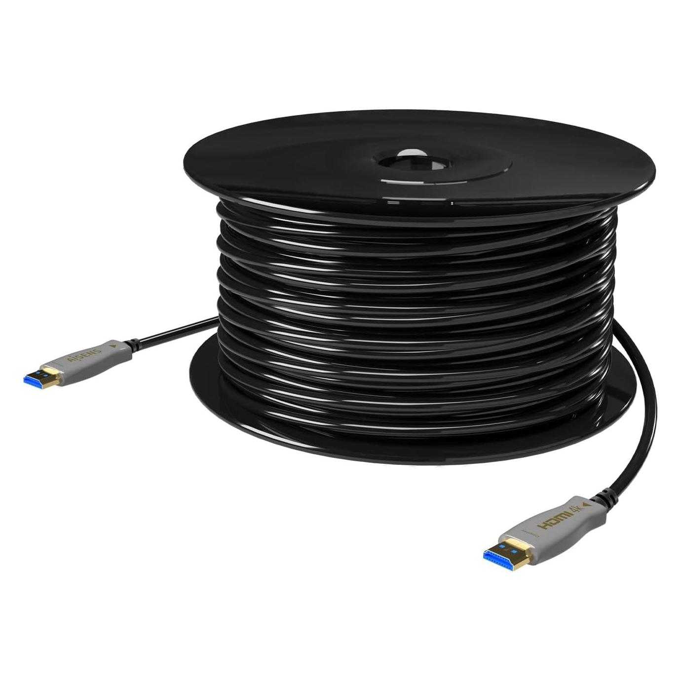 Aisens CABLE HDMI V2.0 OPTICO ACTIVO AOC 4K60HZ M/M 70M NEGRO (70 m) (A148-0697)