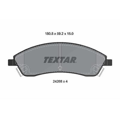 Textar Bremsbelagsatz, Scheibenbremse [Hersteller-Nr. 2426801] für Cadillac