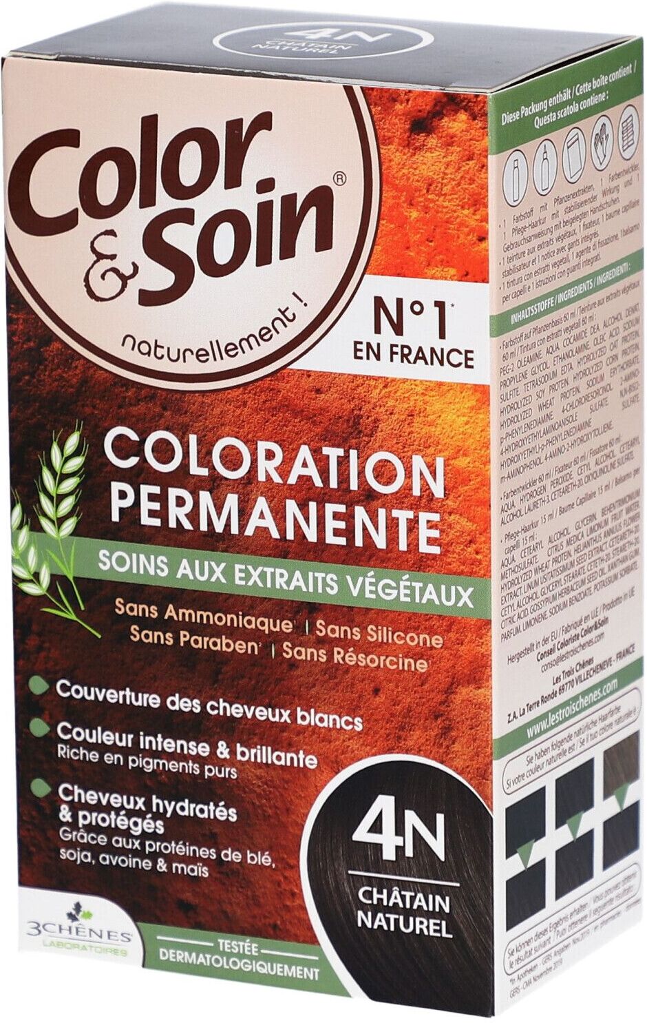 Color & Soin Coloration 4N chât naturel (n) 135 ml Set