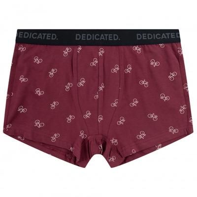 DEDICATED - Boxer Briefs Kalix Bike Pattern - Alltagsunterwäsche Gr M rot