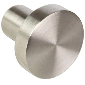 SO-TECH Möbelgriffe EK03, silber, aus Edelstahl, 25 mm (Ø), Knopfgriff, 1 Stück