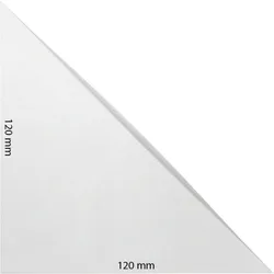 100 Dreiecktaschen, selbstklebend, Folie, transparent 120 x 120 mm, PP