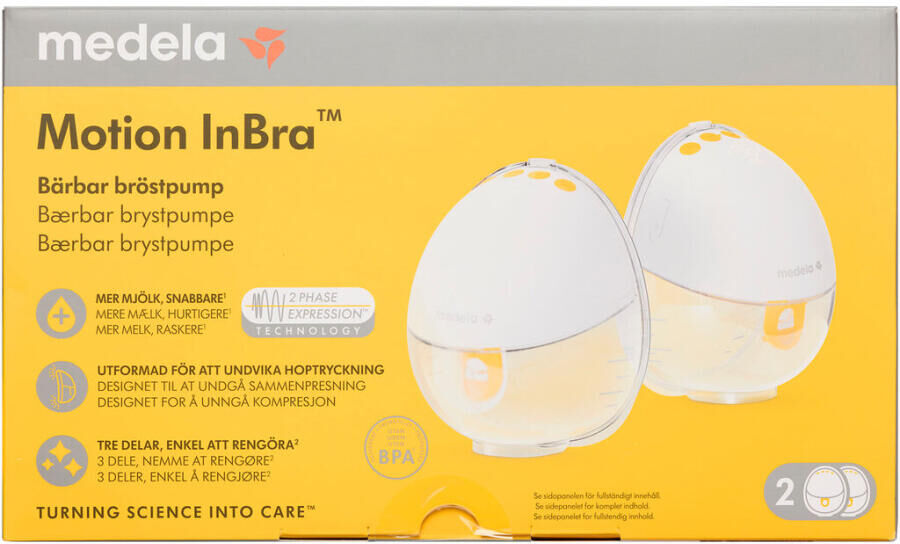 Medela Motion InBra Elektrisk Dobbelt Brystpumpe Medicinsk udstyr 1 stk