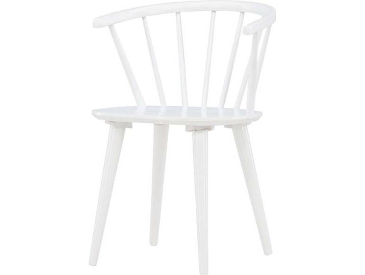 FURNLUX Dining Room Chair Bobby White 55cm / Hauptfarbe: Weiß / Abmessungen: 55 x 53 x 76 cm