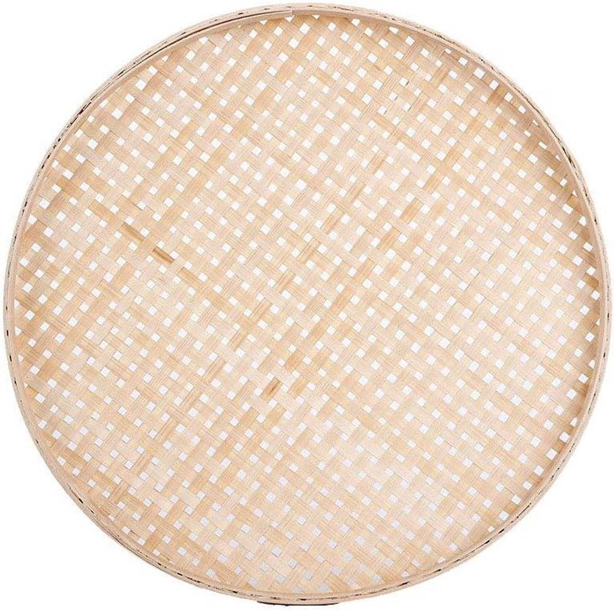 Wit Rieten Fruitmand - Handgeweven Decoratieve Opbergmand - Breedte: 26 cm