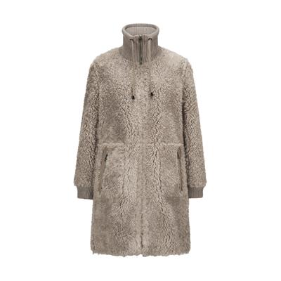 Wintermantel MILESTONE "MSWendy", Damen, Gr. 40, aschgrau, Casual, regular fit, Mäntel Wintermantel, zum Wenden